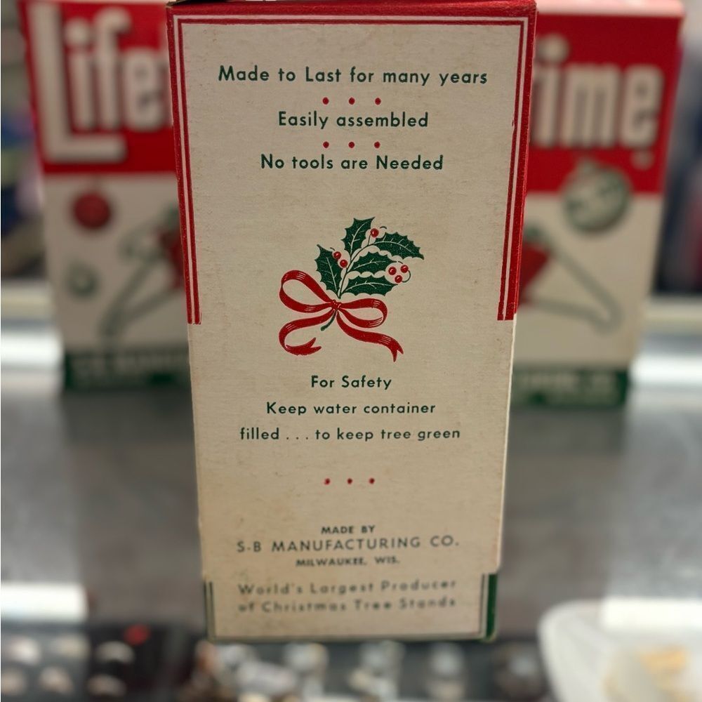 Life Time Christmas real X mas tree stand org box - Picture 4 of 5